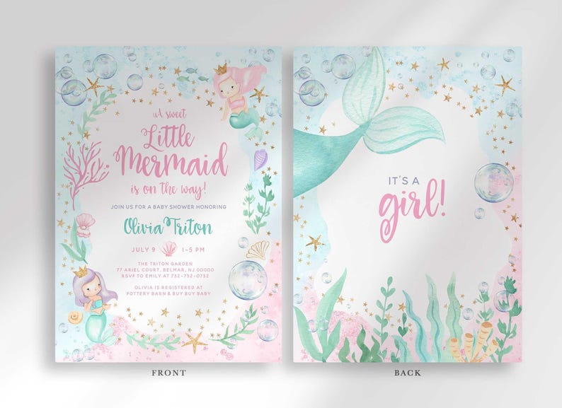 under the sea baby shower invitation