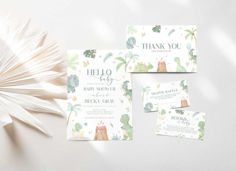 Hello baby shower invitation