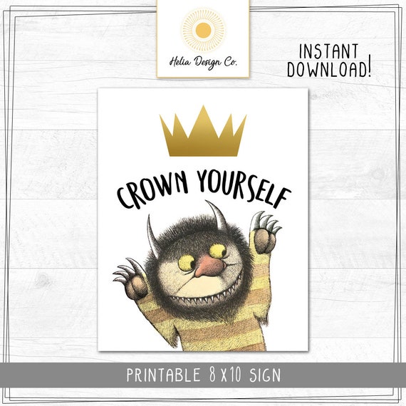 Where The Wild Things Are Crown Yourself Party Sign Etsy Where The Wild Things Are Crown Yourself Party Sign Etsy