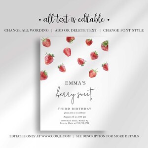 editable berry sweet birthday
