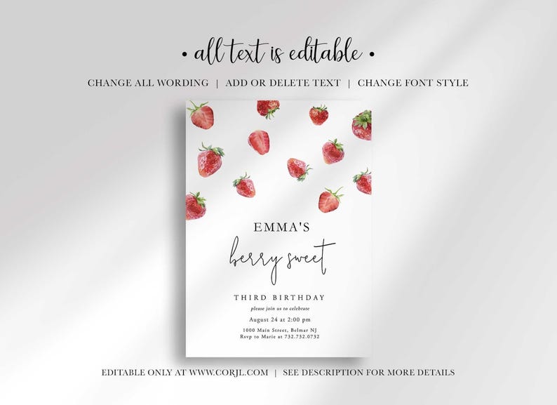 editable berry sweet birthday