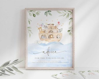 Noah's Ark Baby Shower Advice for Parents-to-Be, Parenting Tips (Digital Download)