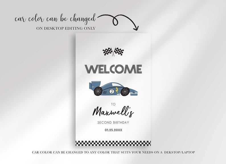racetrack welcome sign