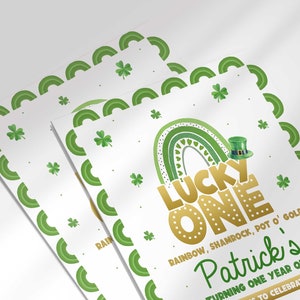 Editable Lucky One Birthday Invitation for First Birthday Instant ...