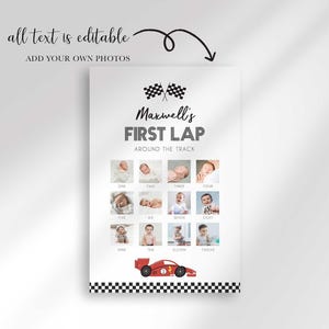 race car photo chart