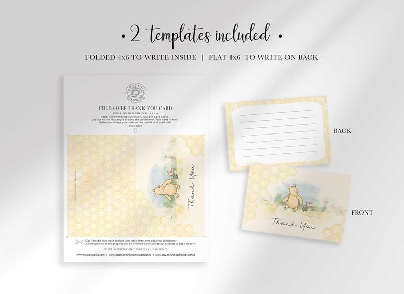 Winnie the Pooh thank you card