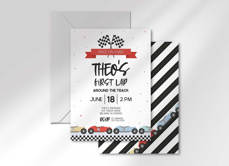fast one birthday invitation