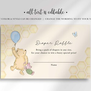 Winnie the Pooh diaper raffle