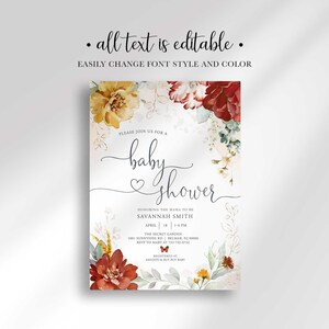 garden baby shower invitation