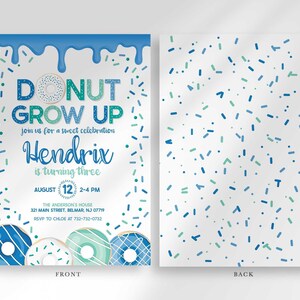 donut party invitation