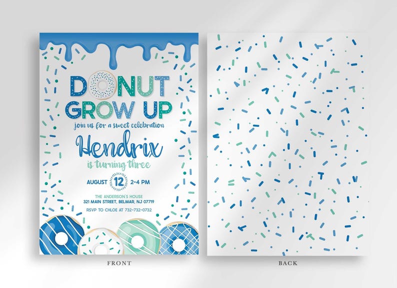 donut party invitation