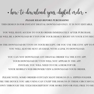 Text instructions on how to download digital orders displayed on a light background.