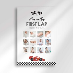 race car milestone chart
