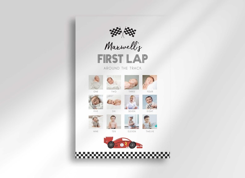 race car milestone chart