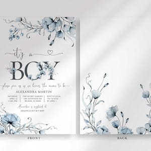 boy baby shower invitation