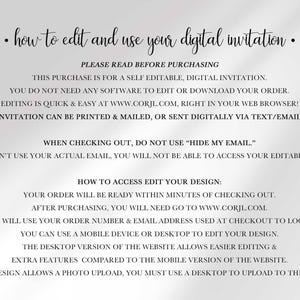 Corjl invitation instructions