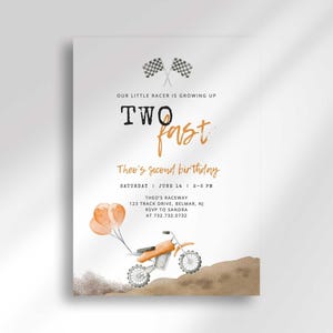 motorbike birthday invitation