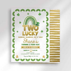 pot o gold birthday invitation