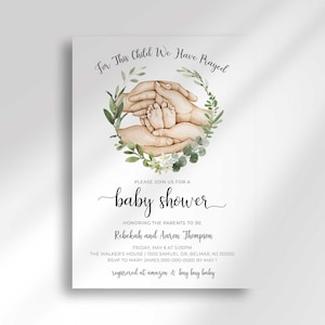 for this child we have prayed baby shower theme