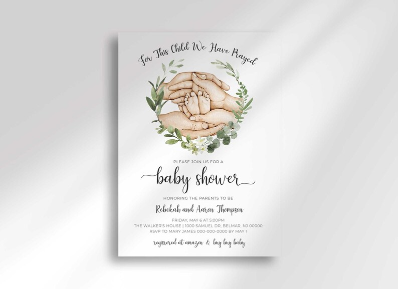 for this child we have prayed baby shower theme