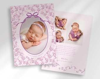 Ditsy Floral Photo Baby Announcement (Digital Download)