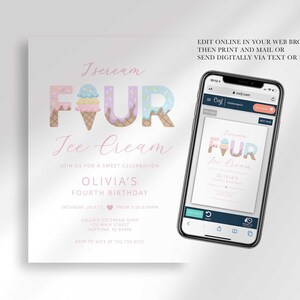 digital ice cream invite