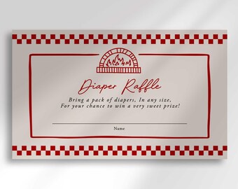 Pizza Baby Shower Windel Lotte-Einsatz: Spezielle Lieferung Thema (Digitaler Download)
