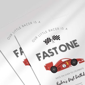 race car 1st birthday