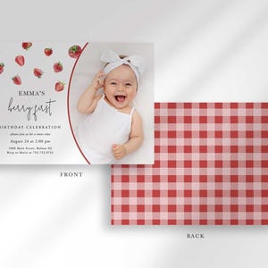minimalist first birthday invitation