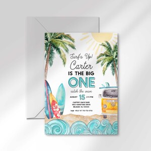 Editable the Big One Birthday Invitation Template Instant Download for ...