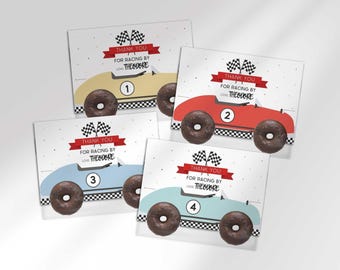 Editable Race Car Treat Bag Topper: Printable Party Favor (Digital Download)