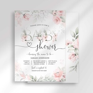 Girl baby shower invitation