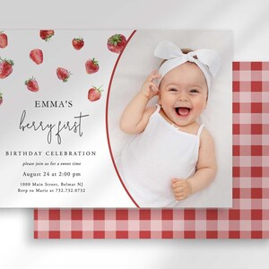 first birthday photo invitation