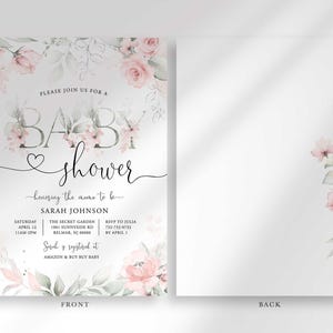 garden baby shower invitation