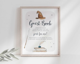 Księga Gości z Magicznym Znakiem – Magiczna Dekoracja na Urodziny i Baby Shower (Pobranie Cyfrowe)