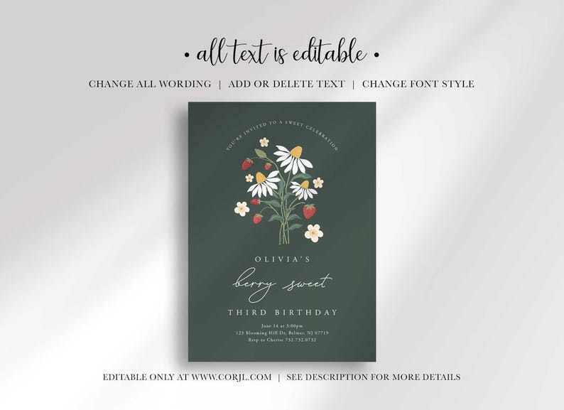 summer birthday invitation