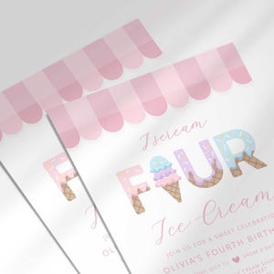 ice cream fourth birthday ideas
