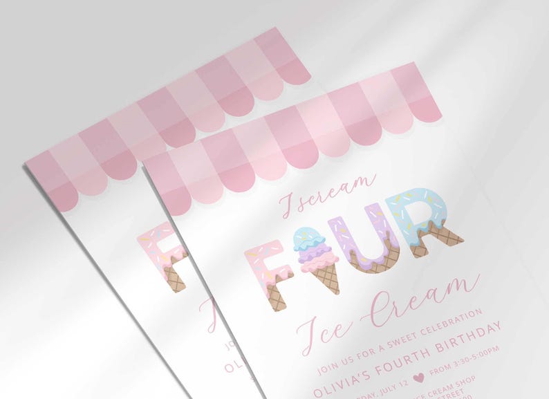 ice cream fourth birthday ideas