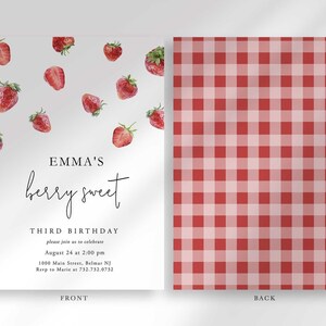 berry sweet birthday invitation