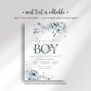 winter baby shower invitation