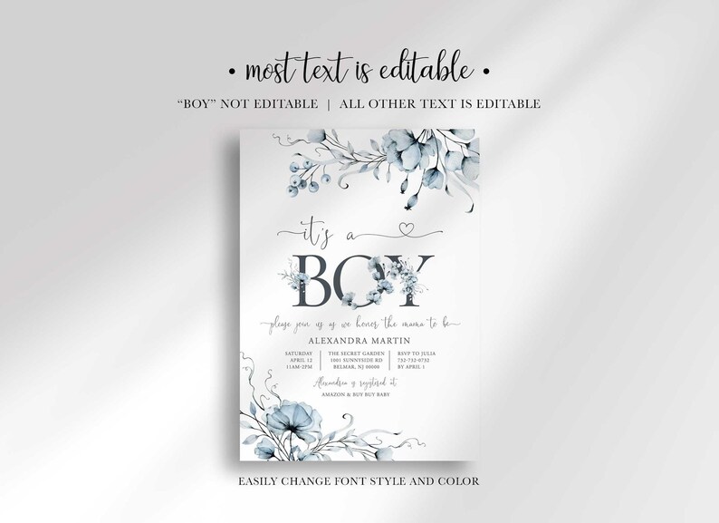 winter baby shower invitation