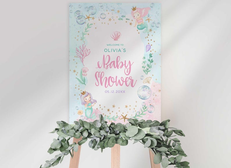 under the sea baby shower welcome sign