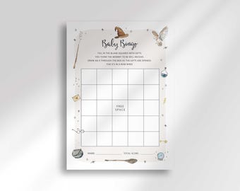 Wizard Baby Shower Bingo Game: Magical Bundle (Digital Download)