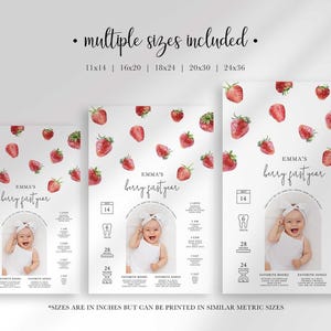strawberry 1st birthday chart