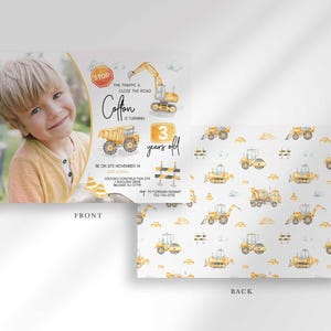 truck birthday invitation
