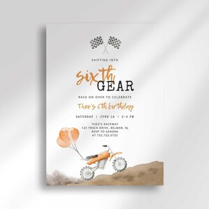 motocross birthday invitation