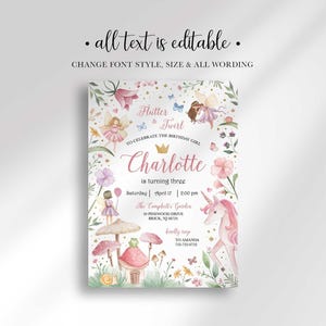 fairy invitation template