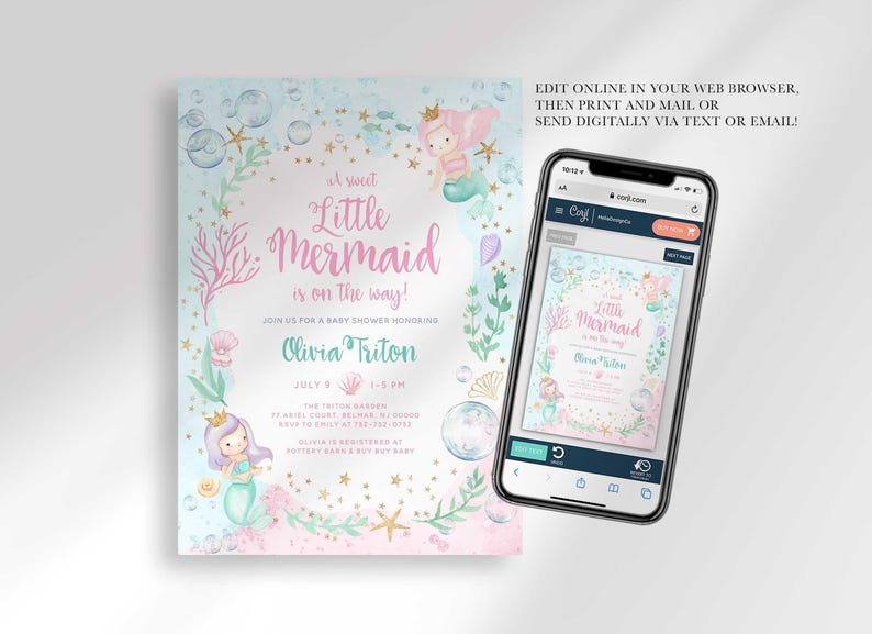 mermaid baby shower ideas