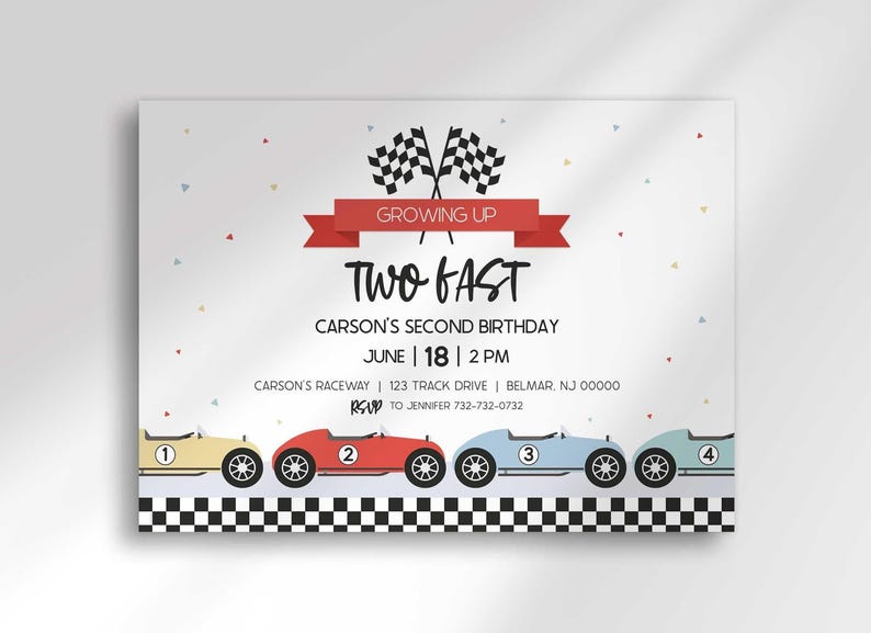 race car 2nd birthday