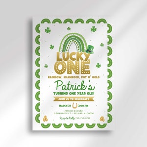 Editable Lucky One Birthday Invitation for First Birthday Instant ...